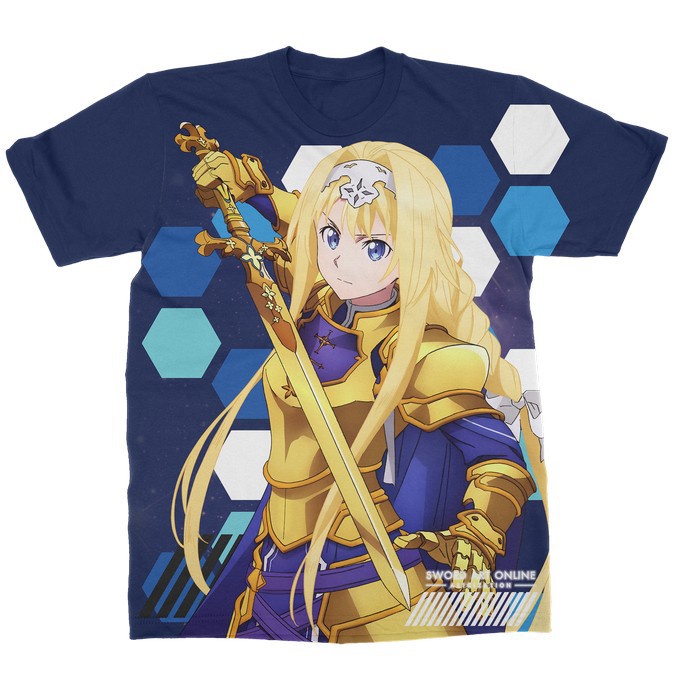 Kaos Anime Fullprint Sword Art Online Alicization - Alice Zuberg Full Graphic TShirt