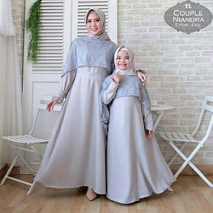 top Tk Cp Mom Kids Makarina couple ibu anak perempuan gaun pesta hijab baju muslim gamis syari hita