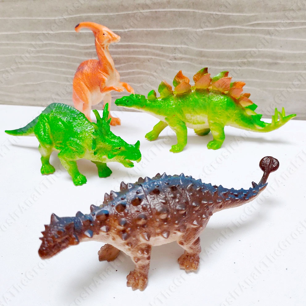 HAPPY ANIMAL WORLD DINOSAURS 602-1/3 MAINAN MINIATUR JURASSIC DINO DINOSAURUS