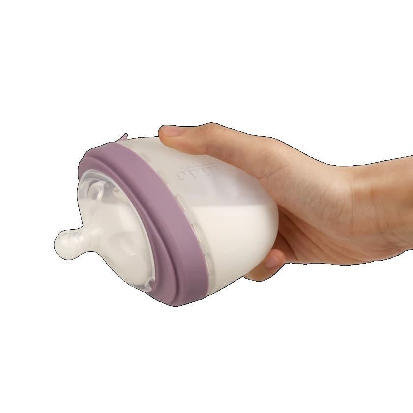 KIDSME 2IN1 SILICONE OVAL FEEDING BOTTLE SET 150ML 160507