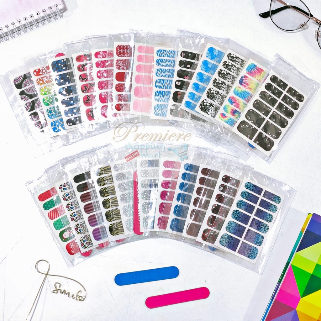 Stiker Kuku Wanita / Set Stiker Kuku Wedding / Stiker Kuku Nails Art / Stiker Kuku 3D - 1Lembar