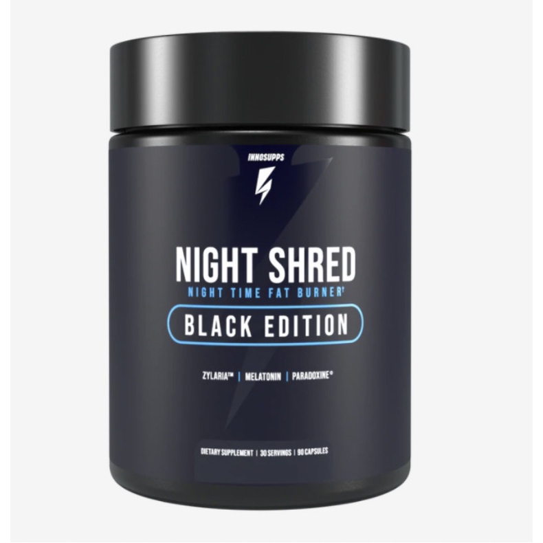 PREORDER Innosupps NIGHT SHRED BLACK EDITION Cutting-Edge Sleep Aid Fat Burner 90 Caps
