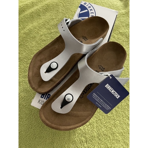 Birkenstock Gizeh Silver Kids Size 33