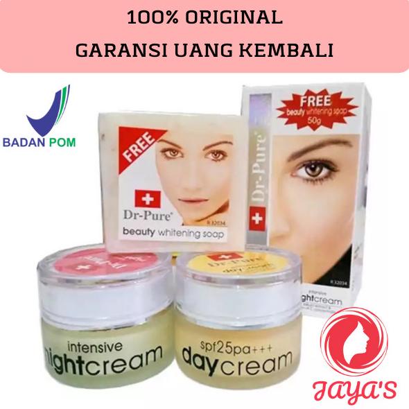 [COD] DR Pure Paket Krim Siang dan Malam Bonus Sabun BPOM ASLI HEMAT Kode 752