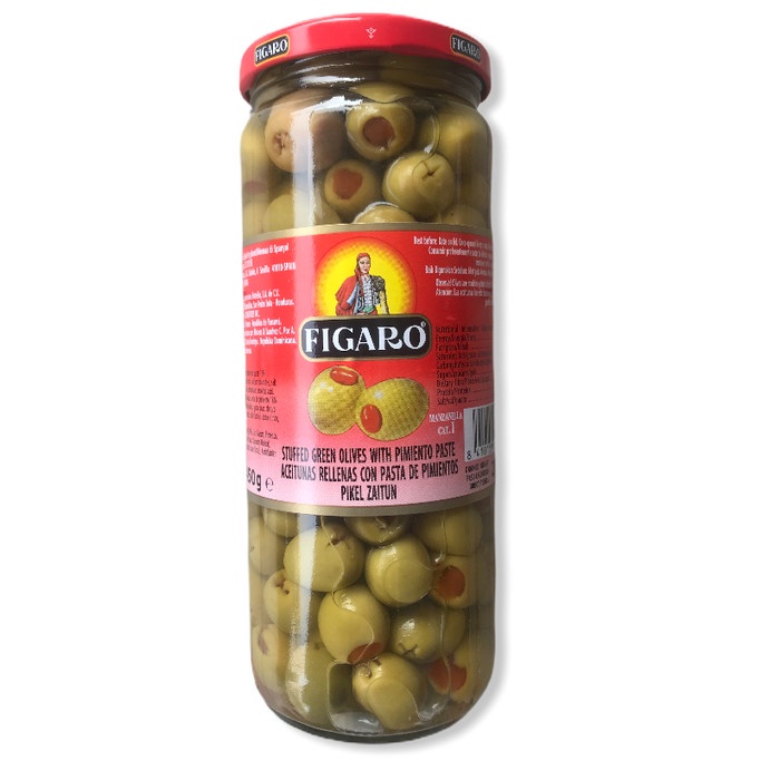 

Kalengbuah- Figaro Stuffed Green Olive With Pimiento Paste -Buah-Kaleng.