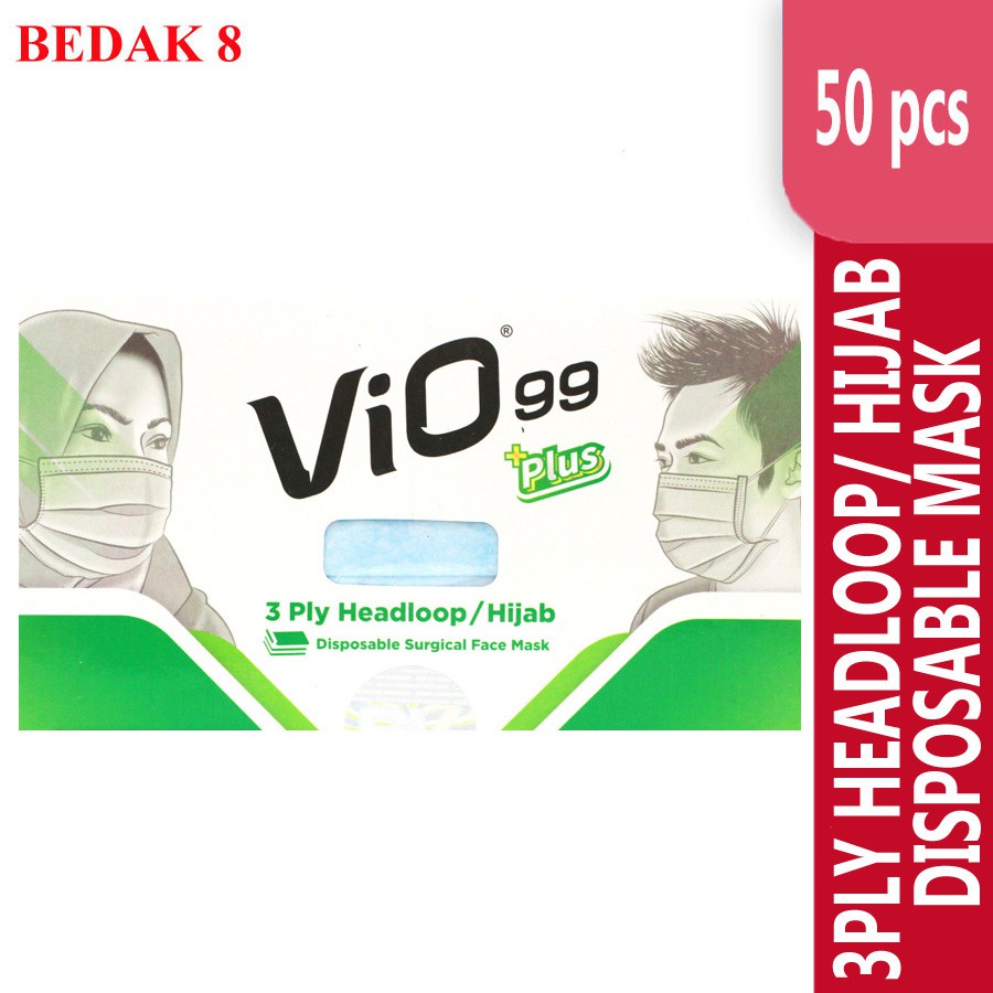 Masker /VIO Masker HIJAB 3PLY 50 PCS/ BOX