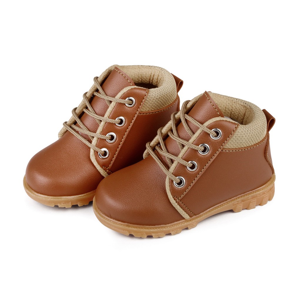 sepatu anak cowok boots tinggi brown JT