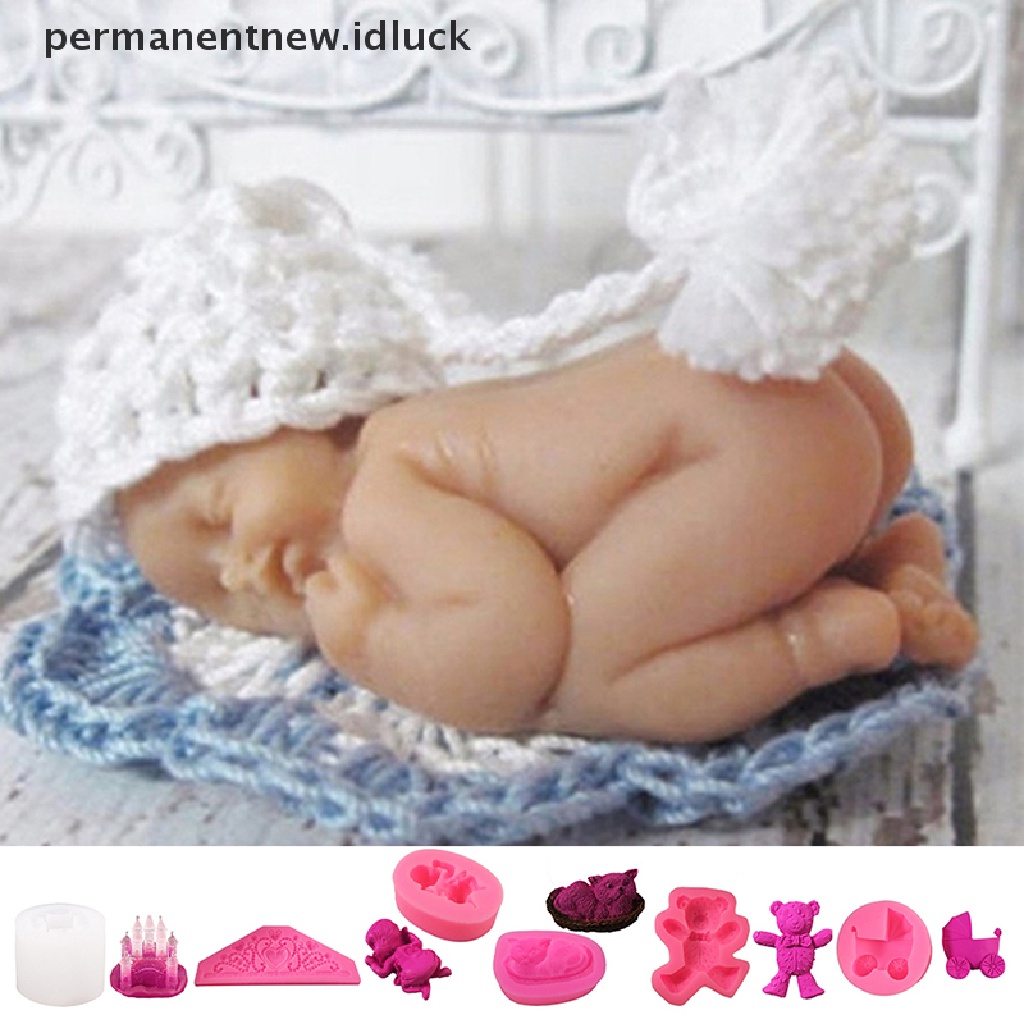 Cetakan Kue / Coklat 3D Bahan Silikon Untuk Dekorasi Baby Shower