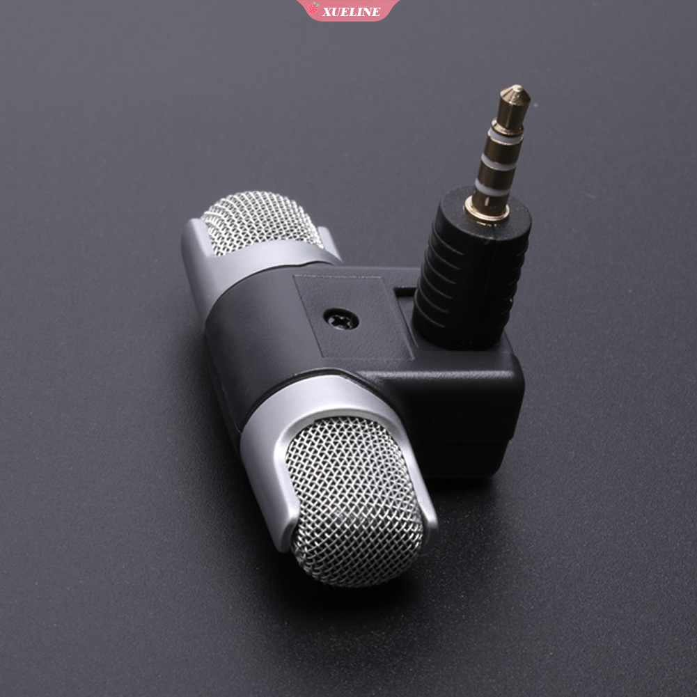 Mikrofon Stereo Mini Dengan Jack 3.5mm Untuk Rekaman Studio Wawancara Smartphone