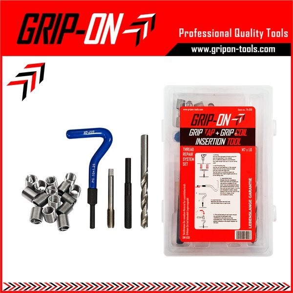 GRIP ON THREAD REPAIR SYSTEM SET M7 X 1 TAP RECOIL SET GRIP-ON 74-019