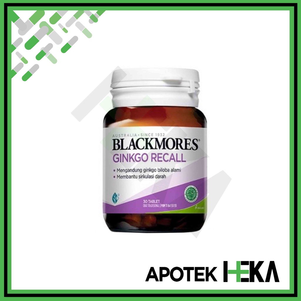 Blackmores Ginkgo Recall isi 30 Tablet (SEMARANG)