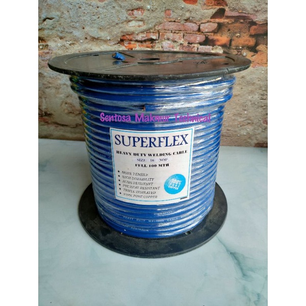 SUPERFLEX 16 MM Kabel Las Welding Cable Full Tembaga 16MM