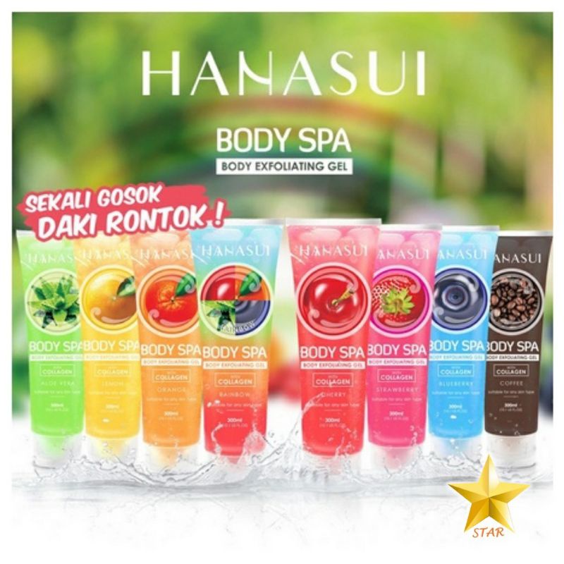 HANASUI BODY SPA EXFOLIATING GEL 300ML | PERONTOK DAKI ~ ORIGINAL 100%