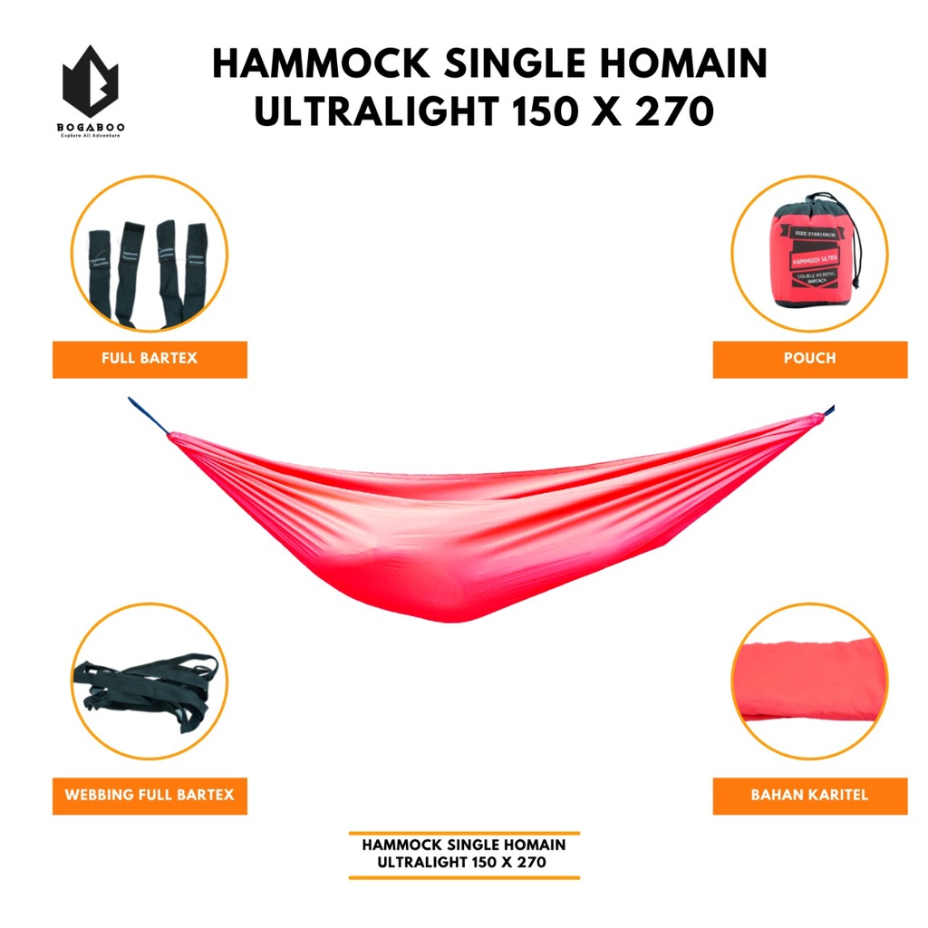 Hammock Hommain single ultralight - Hammock Homain - Hammock Singgle Homain