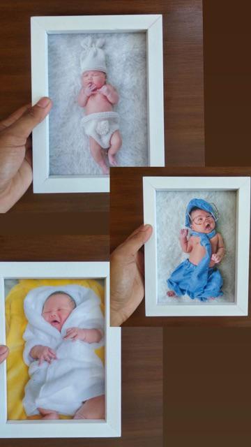 Cetak Foto 5r + Bingkai Kayu + Laminasi