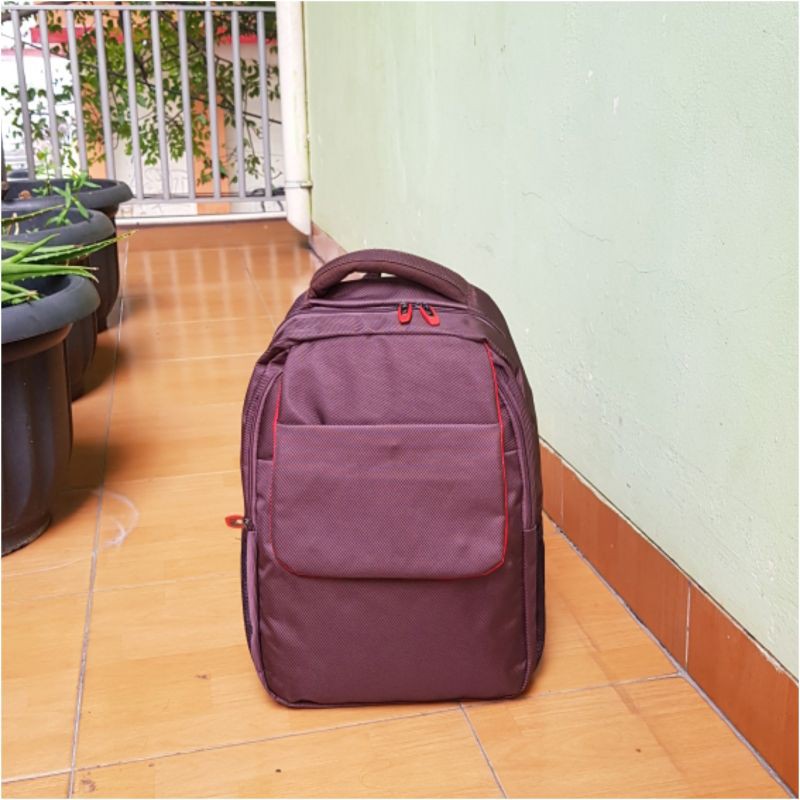 Tas Ransel Laptop Bisnis Kerja Kuliah Sekolah TasPunggung Polo Felix Sport Coklat