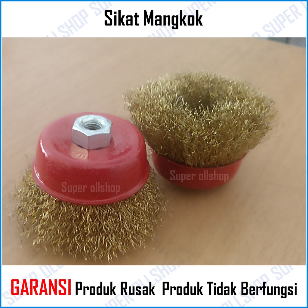 Sikat Kawat Mangkok Bulat Kuningan 3 Inch Sikat Gerinda Polishing Wheel Cup Brush Murah