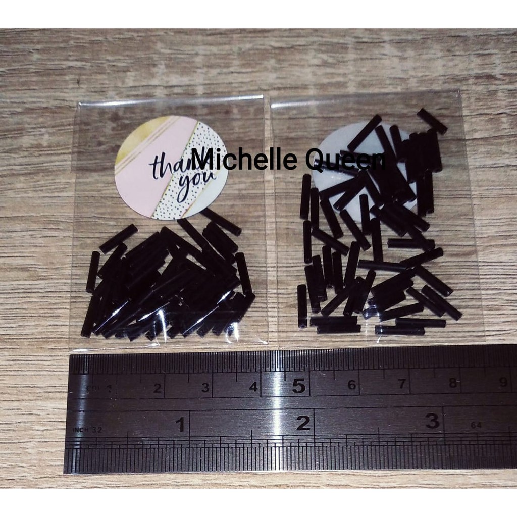 MOTE PAYET PRAKARYA MODEL BAMBU PATAH 10MM HITAM