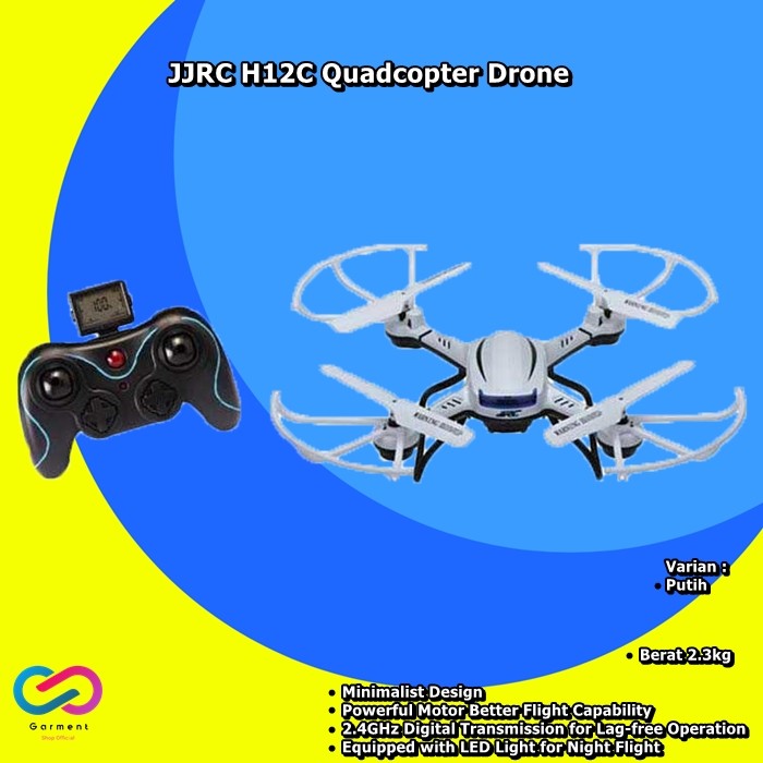 Mainan Anak Drone Remote Control JJRC H12C Quadcopter Drone - Putih