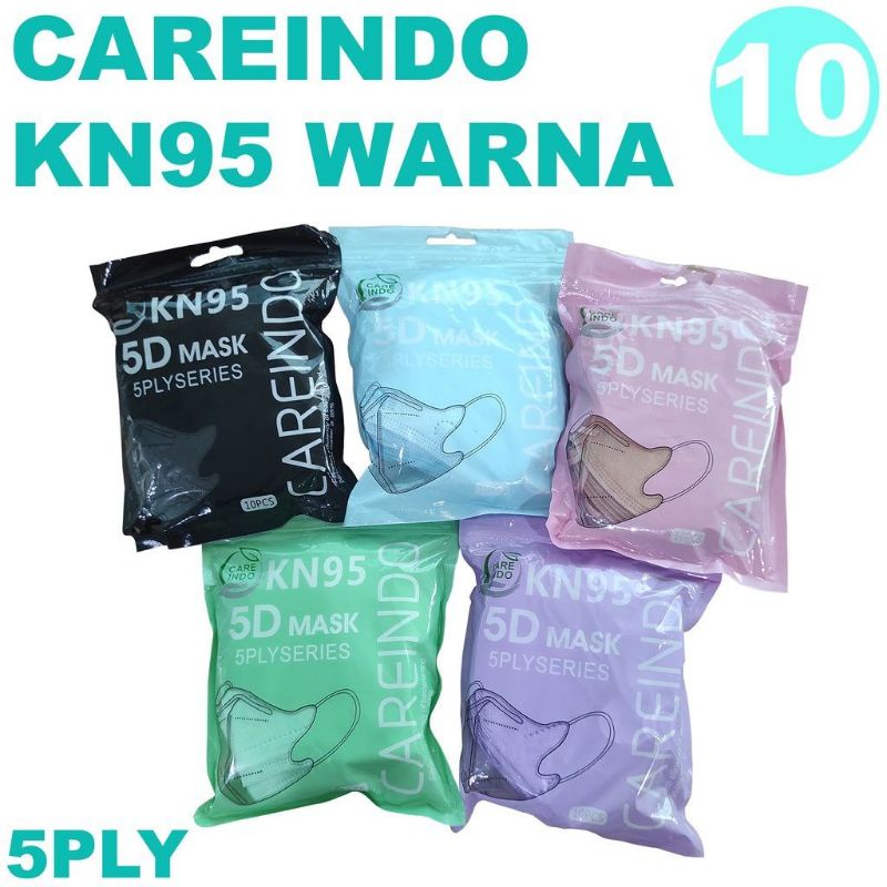 Masker Careindo KN95 5ply Earloop 10pcs