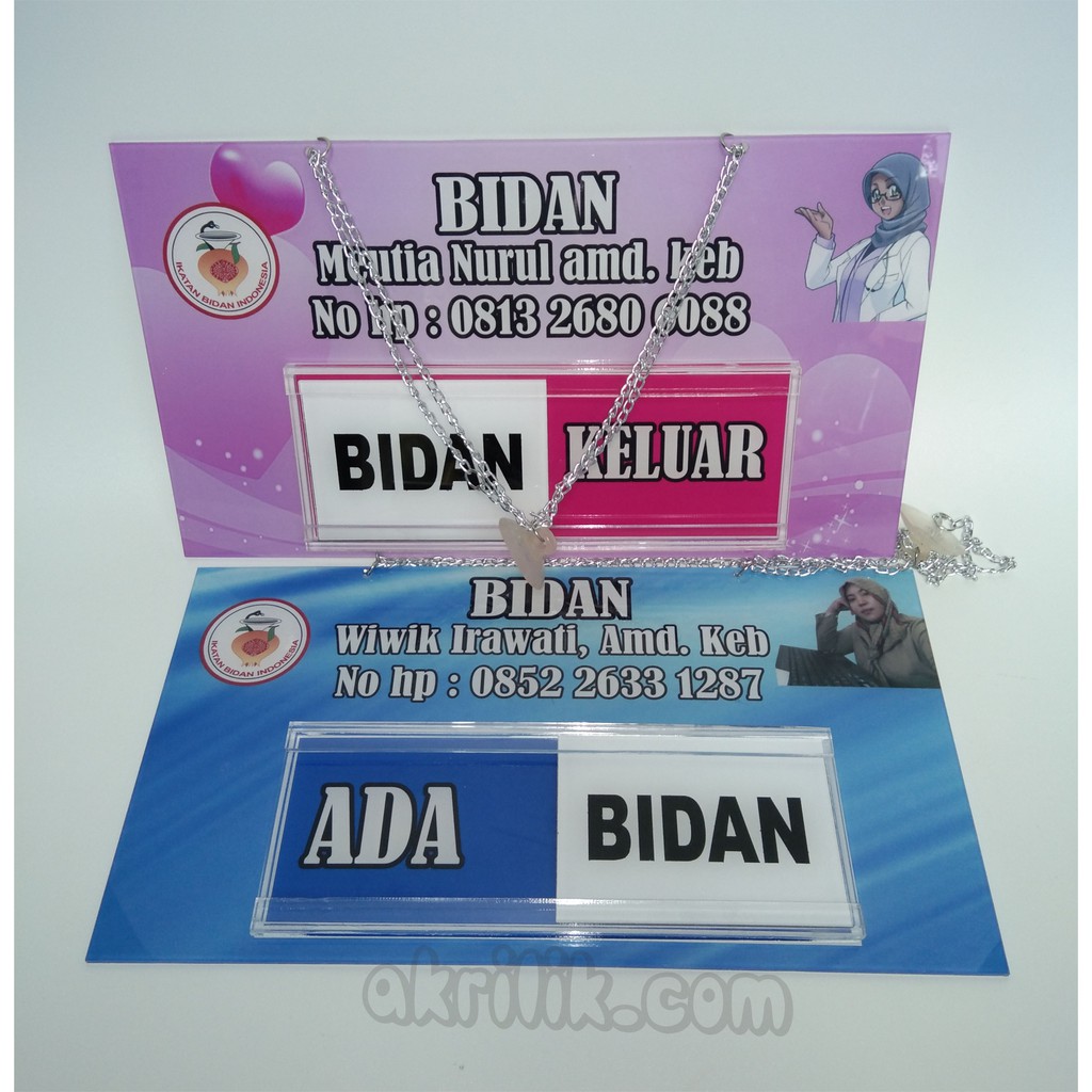 

PAPAN DOKTER BIDAN AKRILIK (BISA CUSTOM FREE DESAIN)