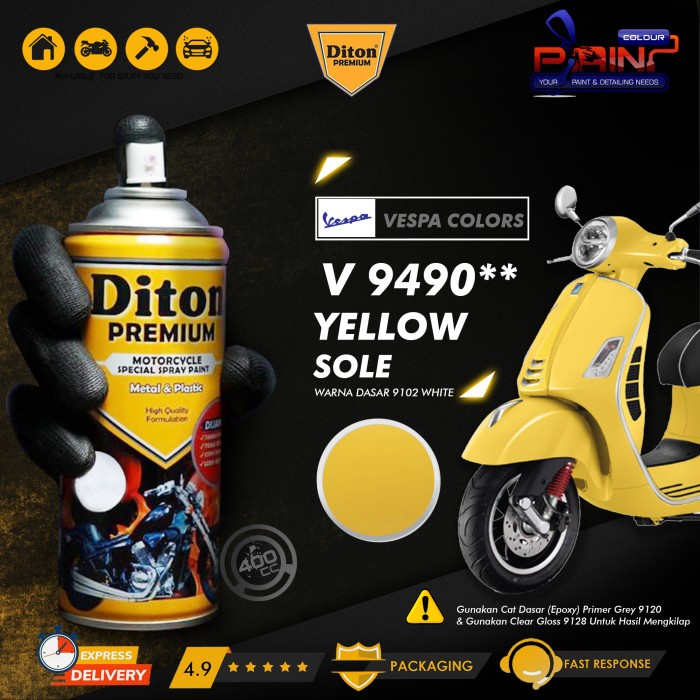 Cat Semprot DITON PREMIUM Vespa - V.Pastel 9490** Yellow Sole