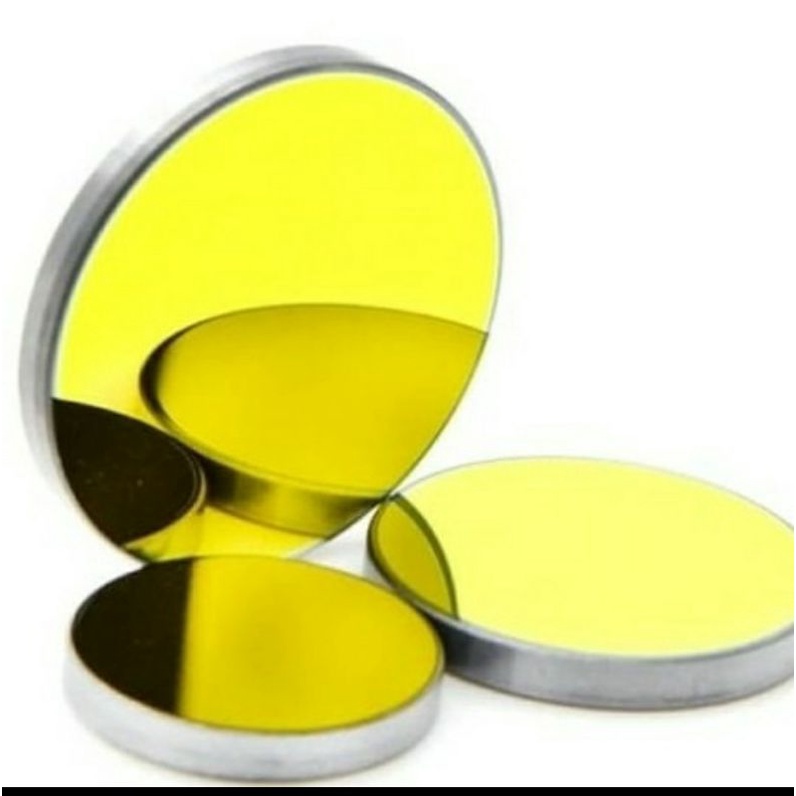 Mirror laser co2 Si mirror warna kuning diameter 25mm