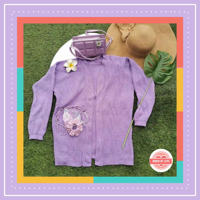 

BISA COD - HAMPERS GIFT BOX LARGE A/ KADO / SET LILAC (CARDIGAN OVERSIZE)