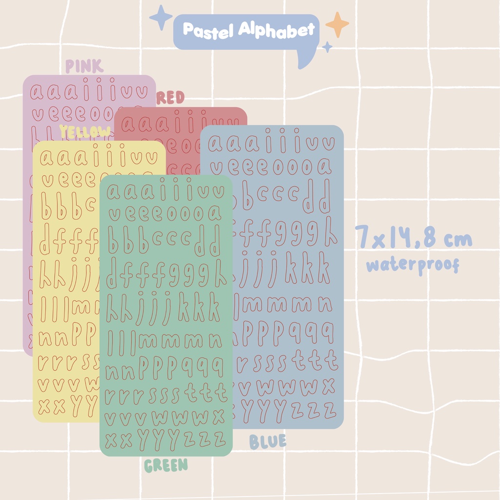 

Pastel Alphabet for Deco/Decoration/Journal by Moyou Goods