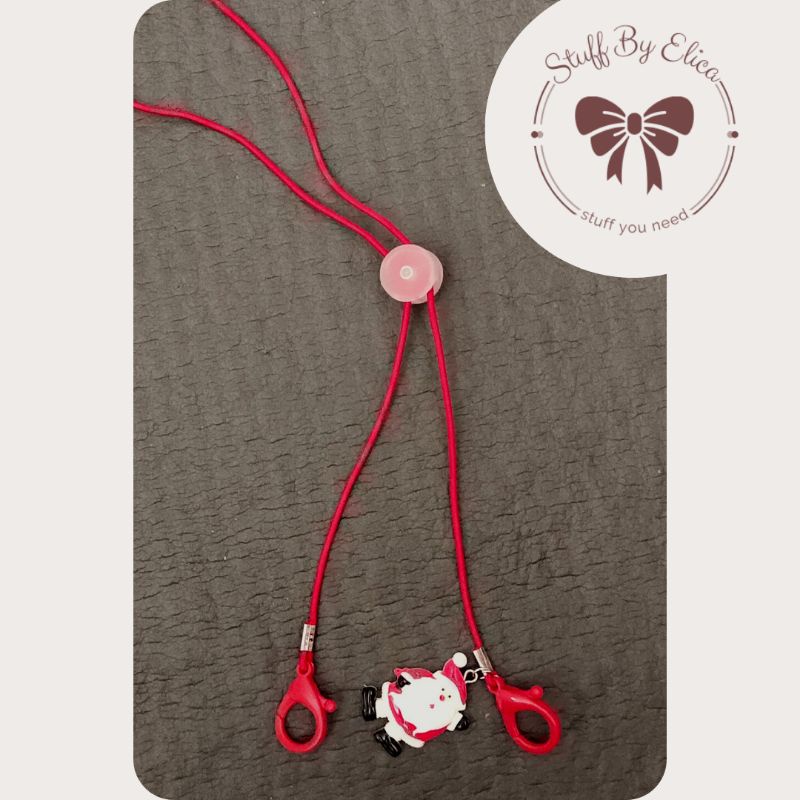 Strap mask natal  / kalung masker anak dewasa santa christmas