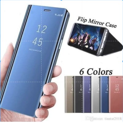 Case Flip Mirror Samsung A90 Clear View Auto Lock