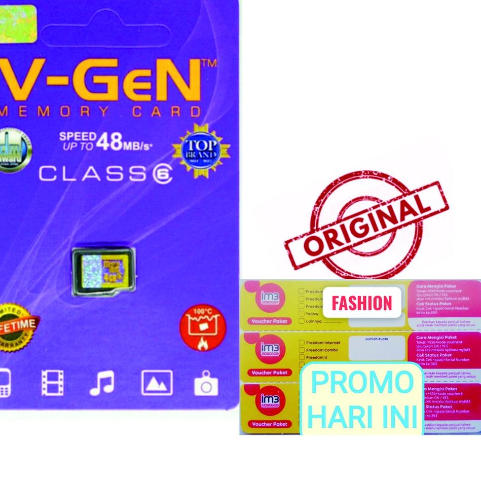 Ready QSAQ0 (Vcr INDOSAT) MICRO SD VGEN 32 GB CLASS6 MEMORY CARD 99