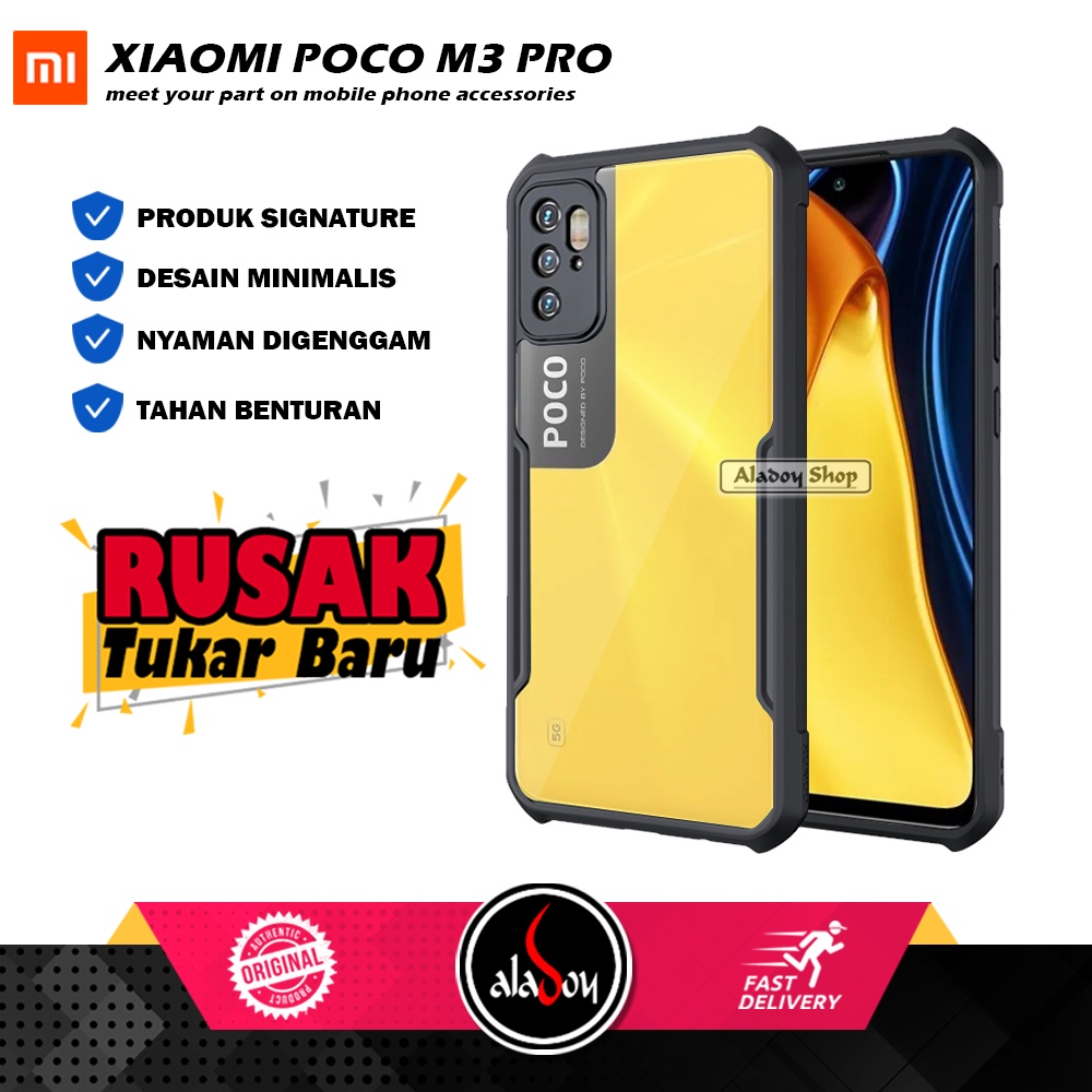 Case Xiaomi Poco M3 Pro 5G 2021 Armor Fusion Shockproof Transparent Premium Casing