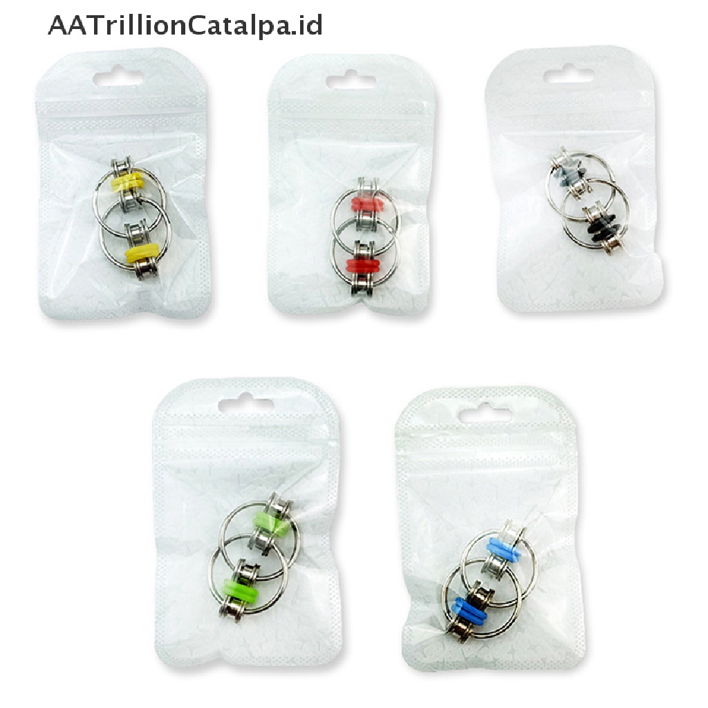 Aatrillioncatalpa EDC Hand Fidget Spinner Model Gantungan Kunci Ukuran 5.5x2.8cm Untuk Autisme