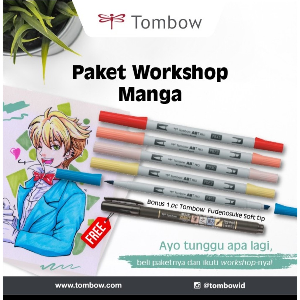 

Paket workshop Manga Tombow (kolaborasi dengan @chancil.chan)