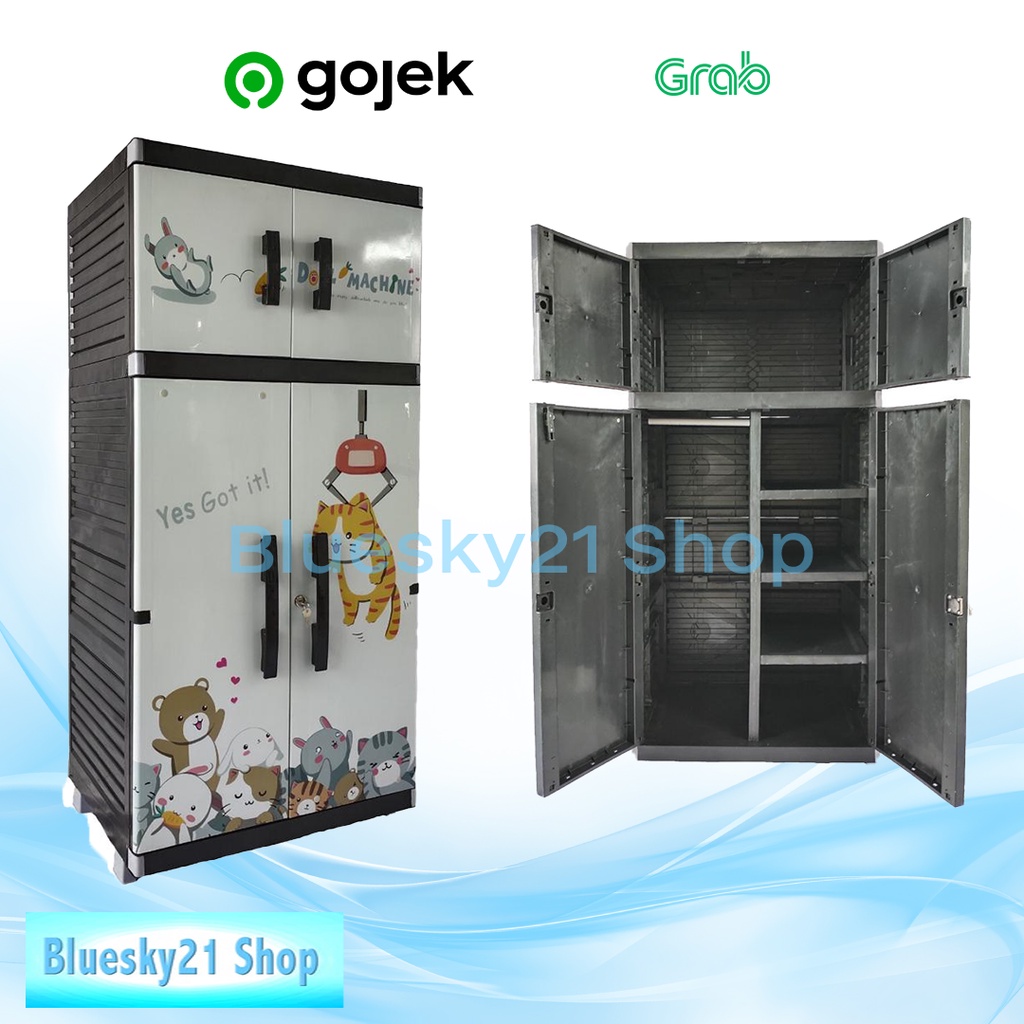 LEMARI PLASTIK ANAK RAK GANTUNG STICKER / MIAMI ORLANDO G 3.1 LEMARI GANTUNG ANAK / LEMARI PAKAIAN A