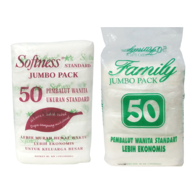SOFTNESS PEMBALUT WANITA FAMILY PACK 50PADS/centraltrenggalek