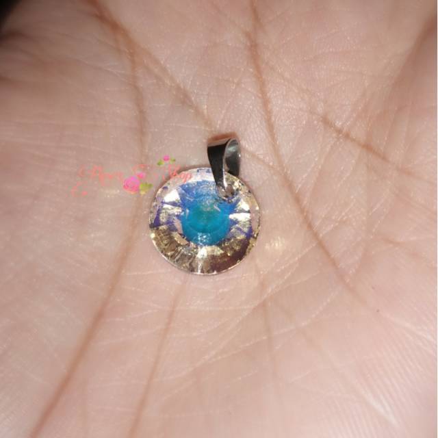 Liontin batu swarovski sun pendant original 12mm