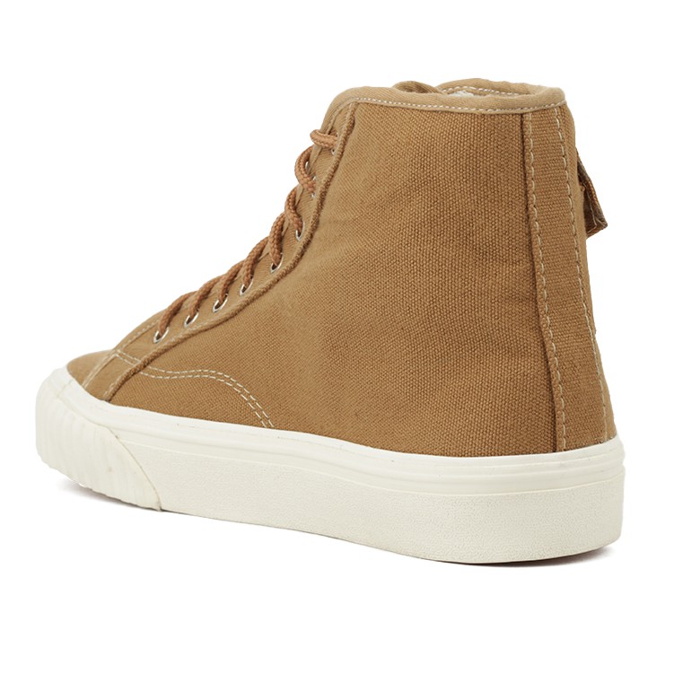 Harvey High Brown | 39-44 | Sneakers Pria Canvas Coklat High Hi Strap Simpel Laki Casual Velcro | FORIND x Tragen