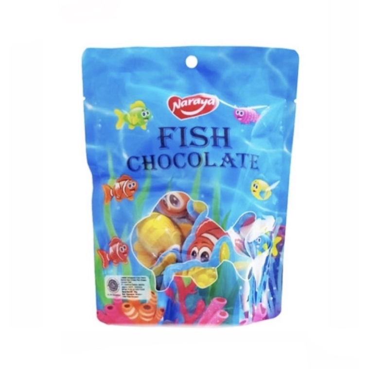 

Snack Cokelat Naraya Fish Chocolate Pouch 90gr