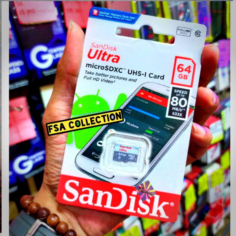 Kartu Memory Sandisk 64gb 32gb 16gb memory card class10 Sandisk