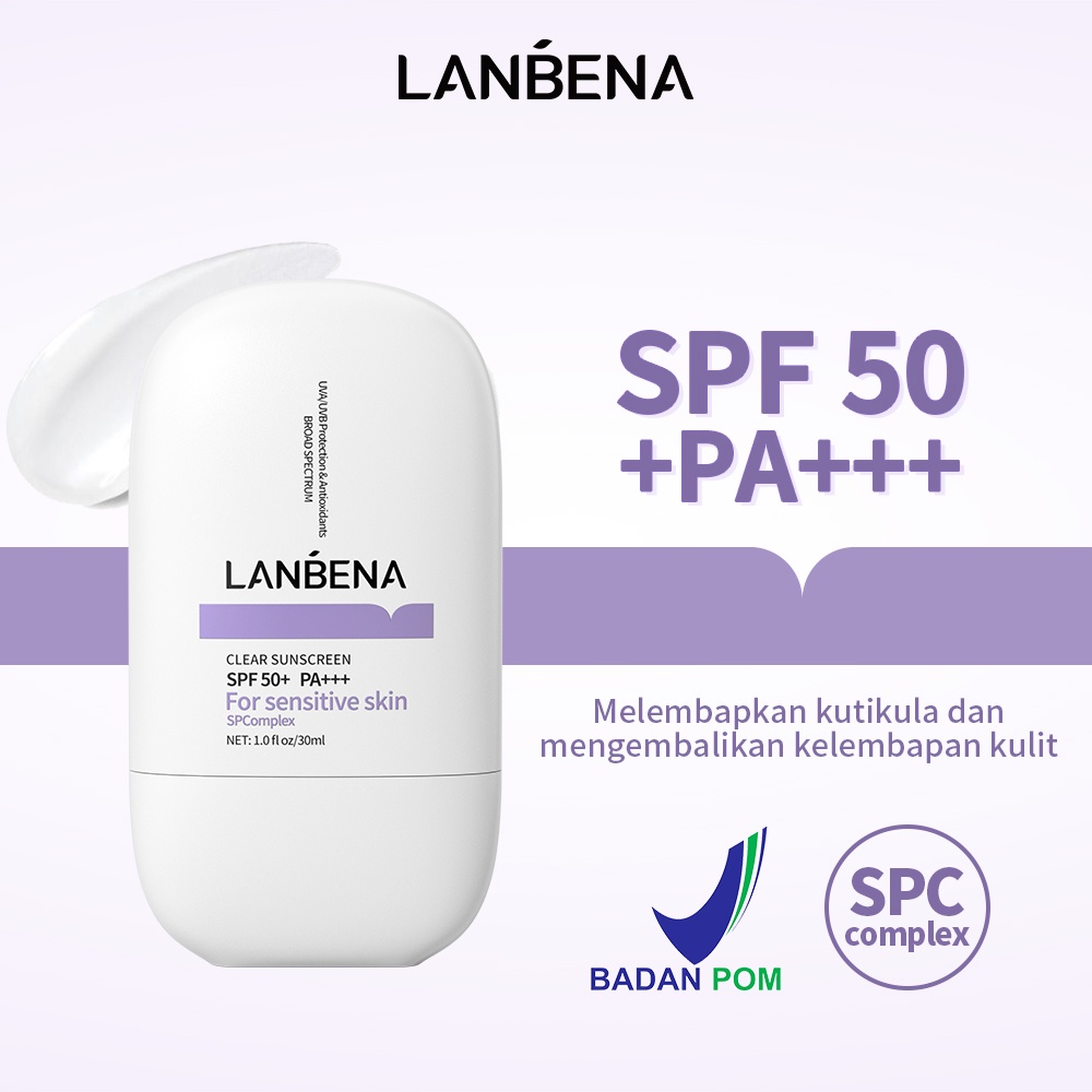 Jual [BPOM] LANBENA UV Sunscreen Niacinamide Whitening Clear Sunblock