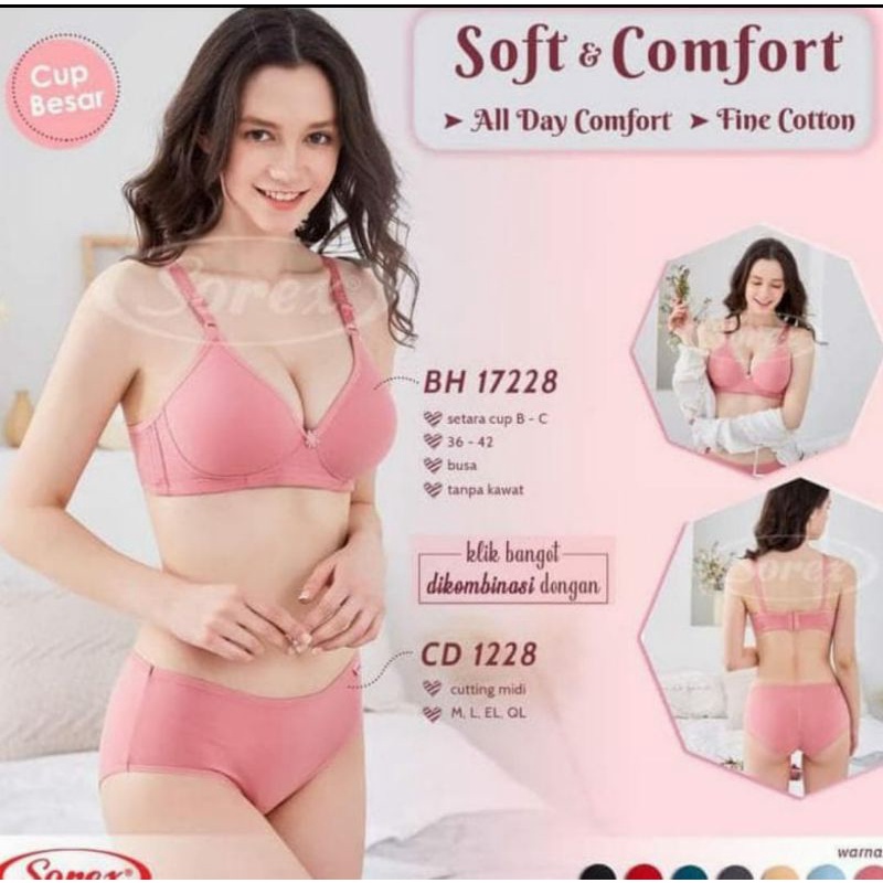 Bra bh set Sorex Cup Besar 17228 (Bra + CD )