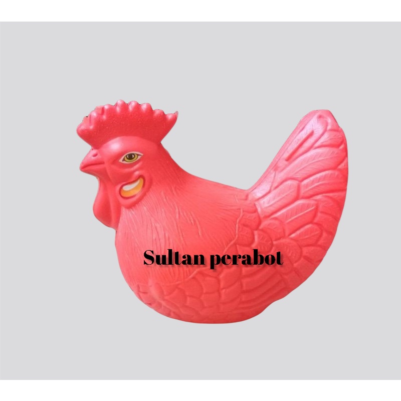 Celengan ayam plastik besar beragam warna