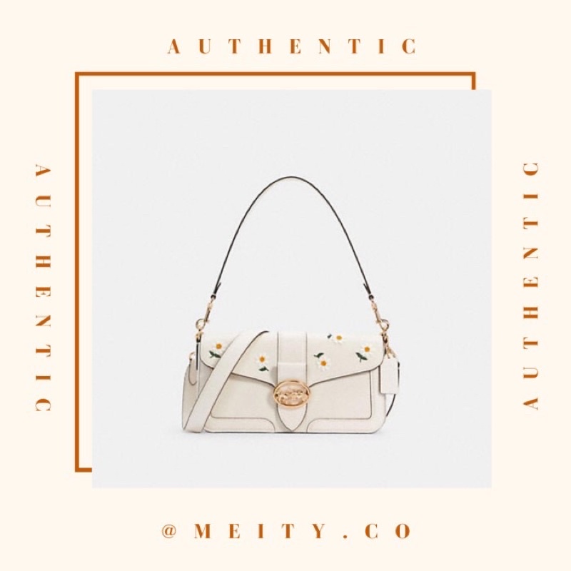Coach Georgie Shoulder Bag With Daisy Embroidery