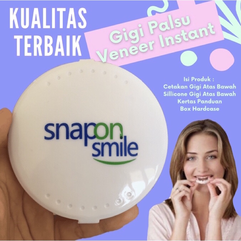 KUALITAS TERBAIK ⭐️ Snap On Smile 100% ORIGINAL Authentic / Gigi Palsu Snapon Smile 1 Set