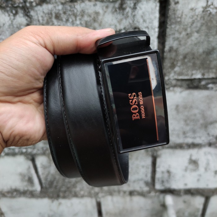 SABUK PRIA KULIT ASLI SABUK KULIT SAPI ASLI IKAT PINGGANG PRIA KULIT - Hitam