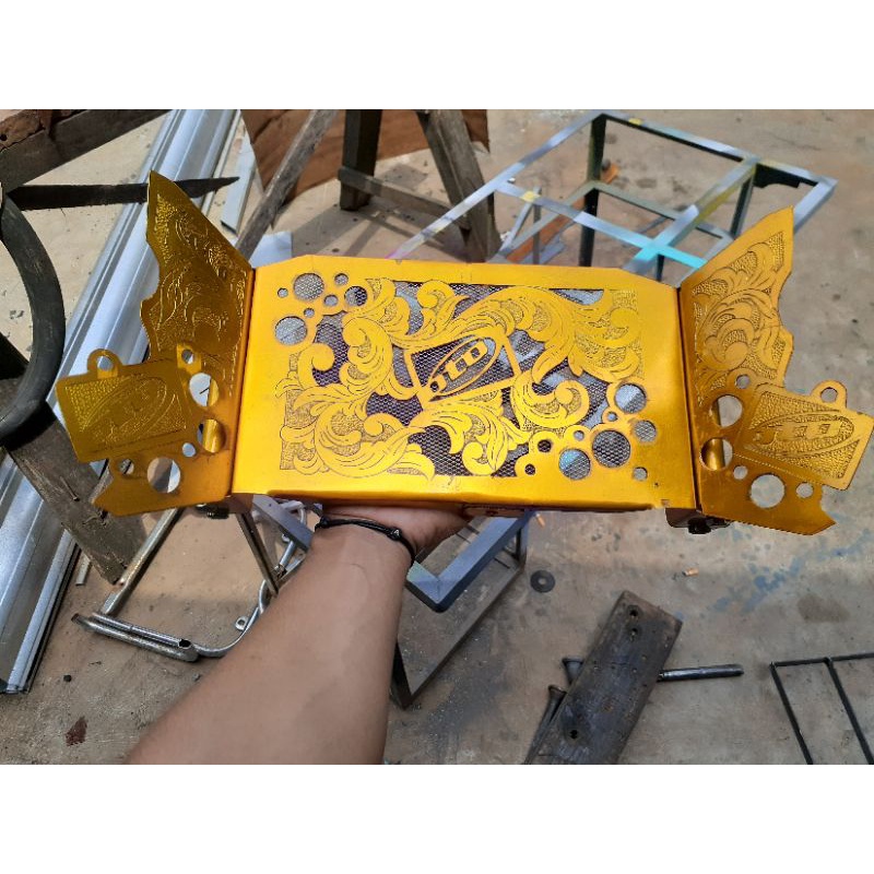 cover radiator vixion custom ukir