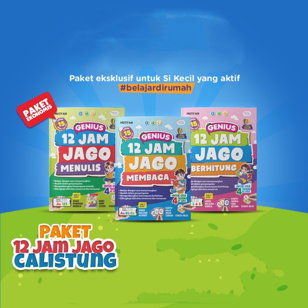 PAKET CALISTUNG - 12 JAM JAGO CALISTUNG - BACA TULIS HITUNG