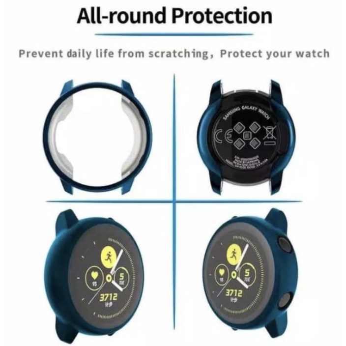 Cover Samsung Galaxy Watch 4 5 Active 2 Tempered Glass Protector 40mm 44mm 40 44 mm Case Bumper Full